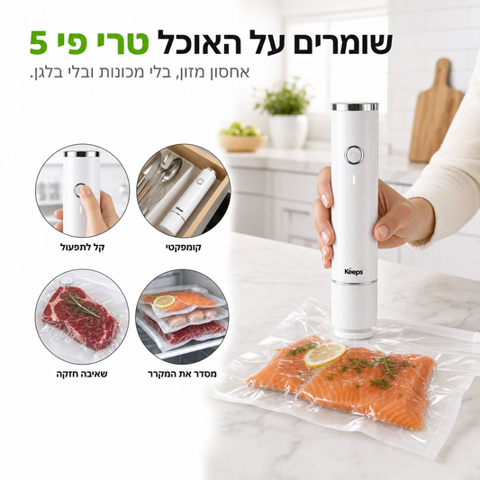 שומרים על האוכל טרי פי 5 עם Keeps